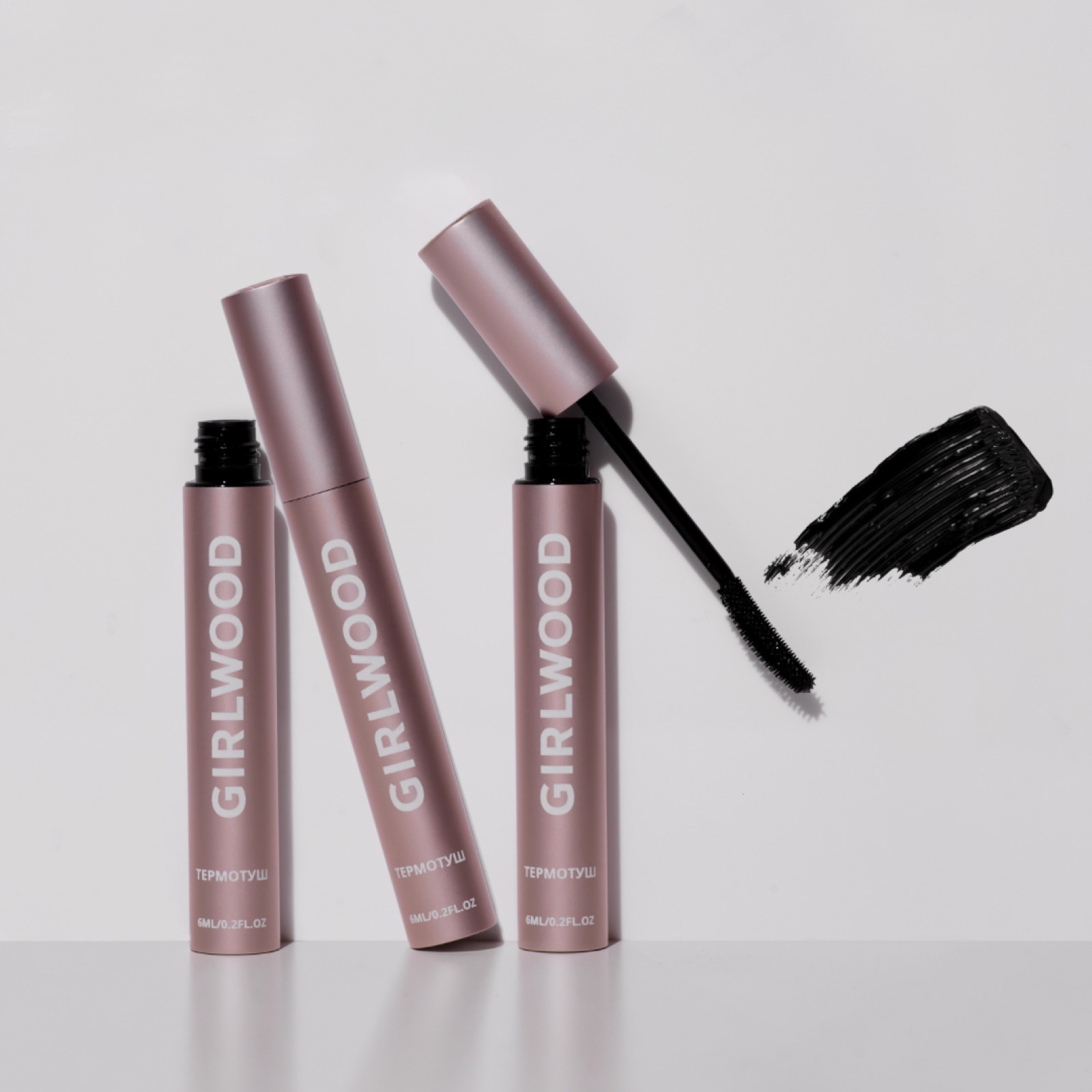 Термотуш для вій Girlwood у чорному і коричневому кольорах